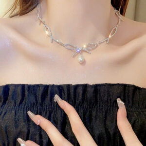 Vòng Cổ Pearl Bow Sparkle
